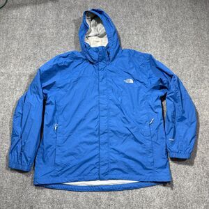 The North Face Hyvent Jacket Mens XL Blue Hooded Waterproof Rain Full Zip